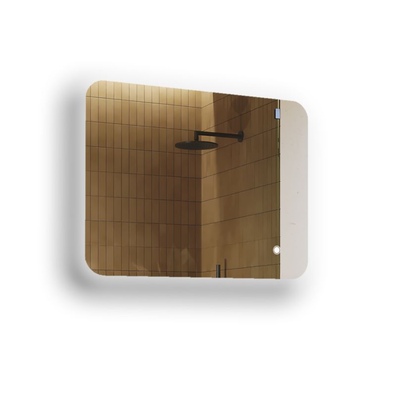 Lustro łazienkowe Artforma LED 80x60cm zaokrąglone LED Dual włącznik ZOA142 1szt.