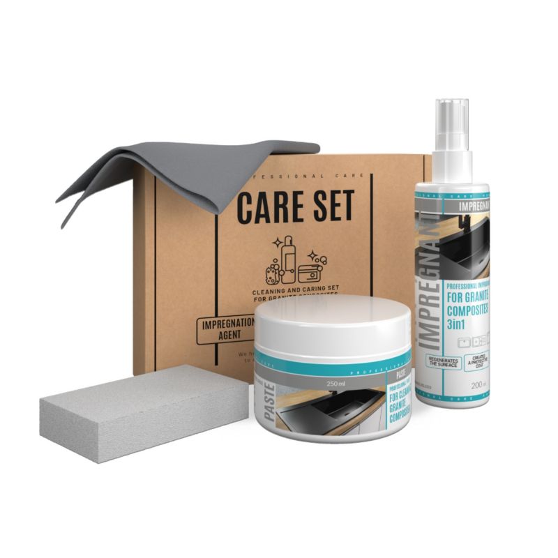 Zestaw - Impregnat GranMaster do czyszczenia i pielęgnacji zlewozmywaków granitowych 1szt.