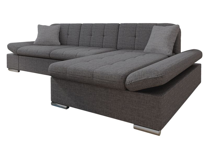 Narożnik z funkcją spania MIRJAN 24 Malwi prawy grafitowy/grafitowy/szary 1 szt.