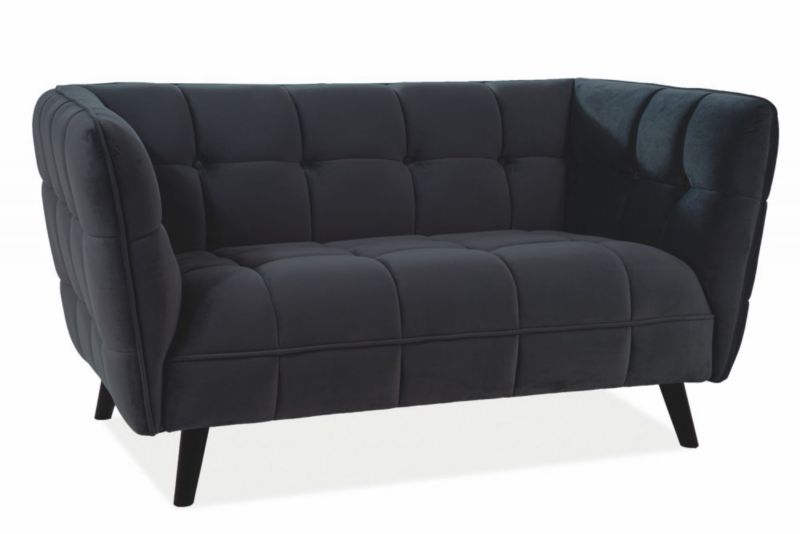 Sofa Signal CASTELLO VELVET 2 czarna 1 szt