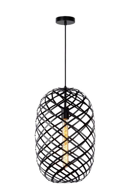 Lampa sufitowa wisząca Lucide Wolfram 1163 czarna szerokość 32 cm 1xE27 x 60W 1 szt.