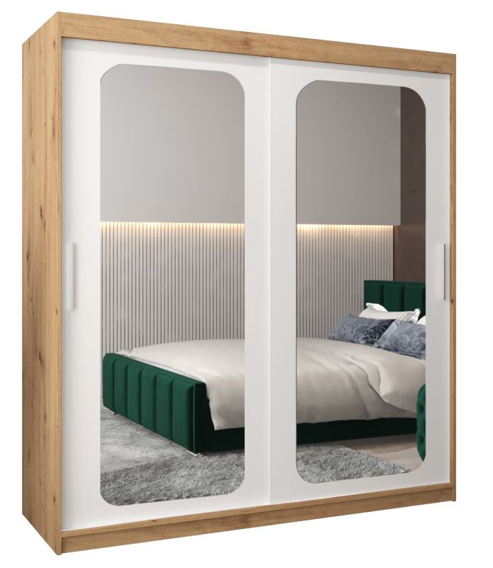 Szafa przesuwna Garderoba Abiks PROMO T3 180 artisan/biały 1 szt.