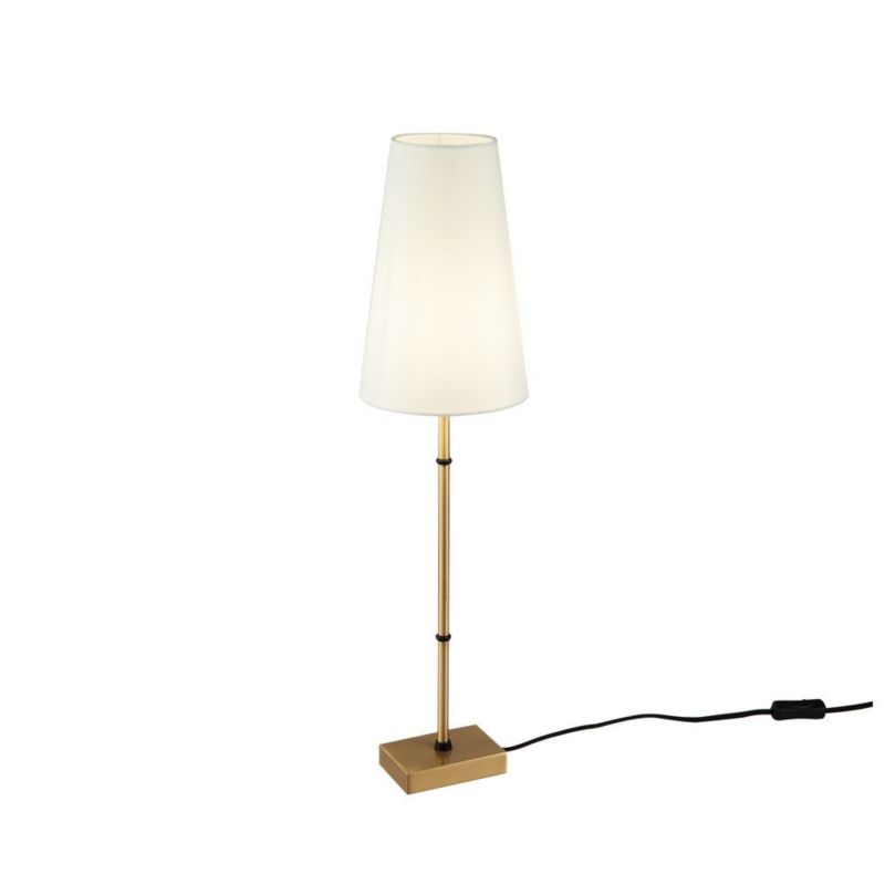 Lampa stołowa Maytoni Zaragoza mosiężno-złota 1 x E14 x 40W IP20 wym: 60 x 16.5 x 16.5 cm tkanina - 1 szt.