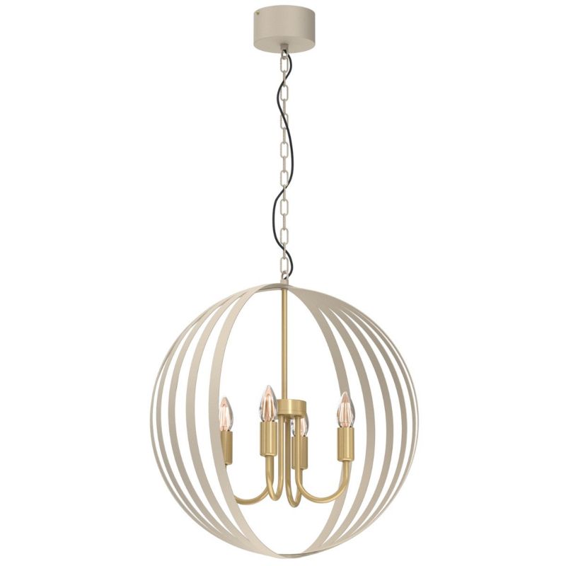 Lampa wisząca Luminex Sparkle kremowo-złoty mat wym: 104 x 50,5 x 29,5 cm 4xE27 x 15W 1 szt.