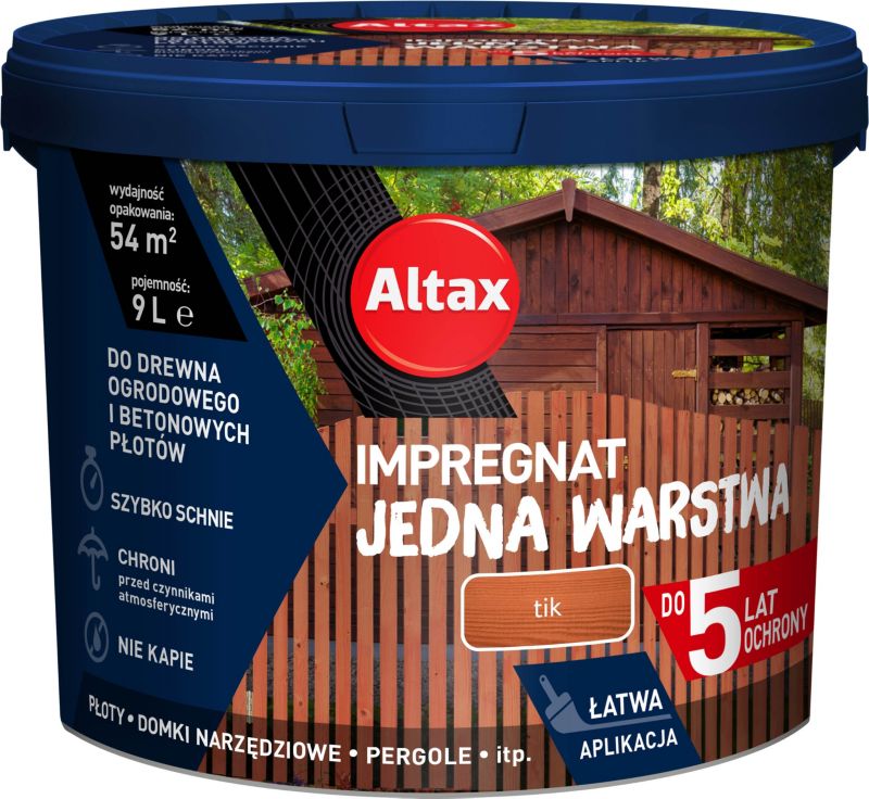 Impregnat Altax Jedna Warstwa tik 9 l