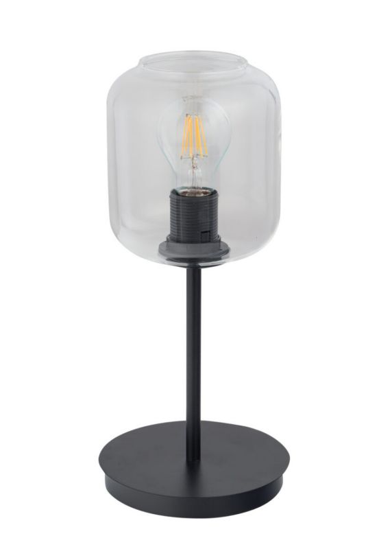 Lampa stołowa Sigma Lighting Shine czarno-przezroczysty 1 x E27 x 15W IP20 wym: 36 x 16 x 16 cm metal - 1 szt.