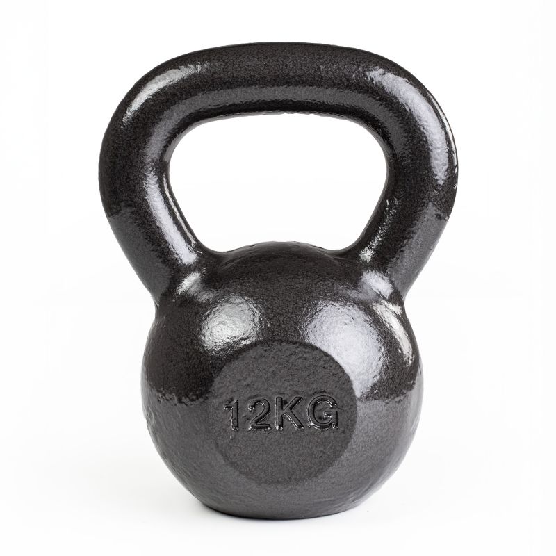 Kettlebell do treningu siłowego Pretorians o wadze 12 kg żeliwny czarny 1 szt.