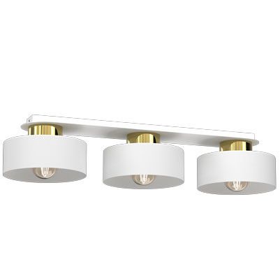Lampa sufitowa wisząca Luminex Marti biały mat-złoty połysk wym: 14 x 68 x 20,5 cm 3xE27 x 15W 1 szt.