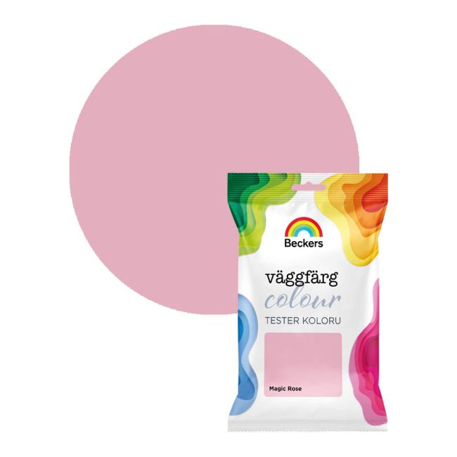 Tester farby kolorowej Beckers Vaggfarg Colour magic rose 0,05 l