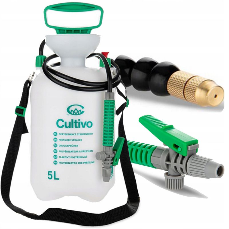 Opryskiwacz Ogrodowy Cultivo Ręczny 5l Ciśnieniowy Teleskopowa miedziana Lanca 38-91 cm