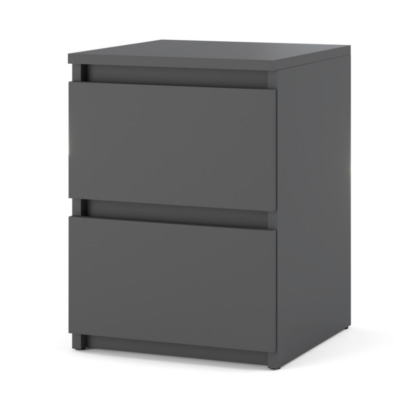 Szafka Nocna Hurtownia-Mebli Szuflady 2 Hugo 30cm Szary Mat Szary Mat 30x30x40 cm 1szt.
