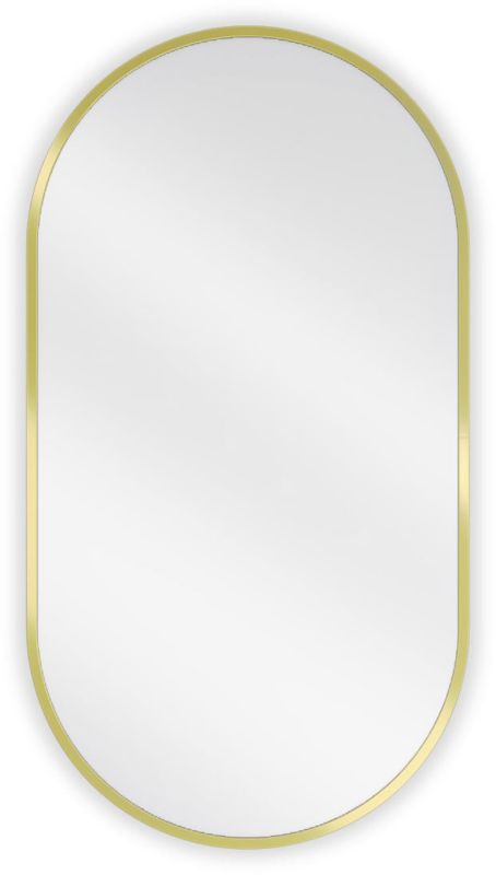 Lustro łazienkowe owalne Mexen Loft złote 75x40 cm 1 szt.