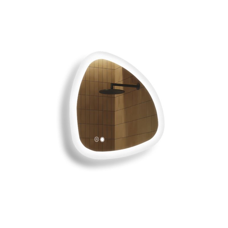 Lustro łazienkowe Artforma 64x64cm nieregularne LED Dual włącznik mata grzewcza EGG222 1szt.