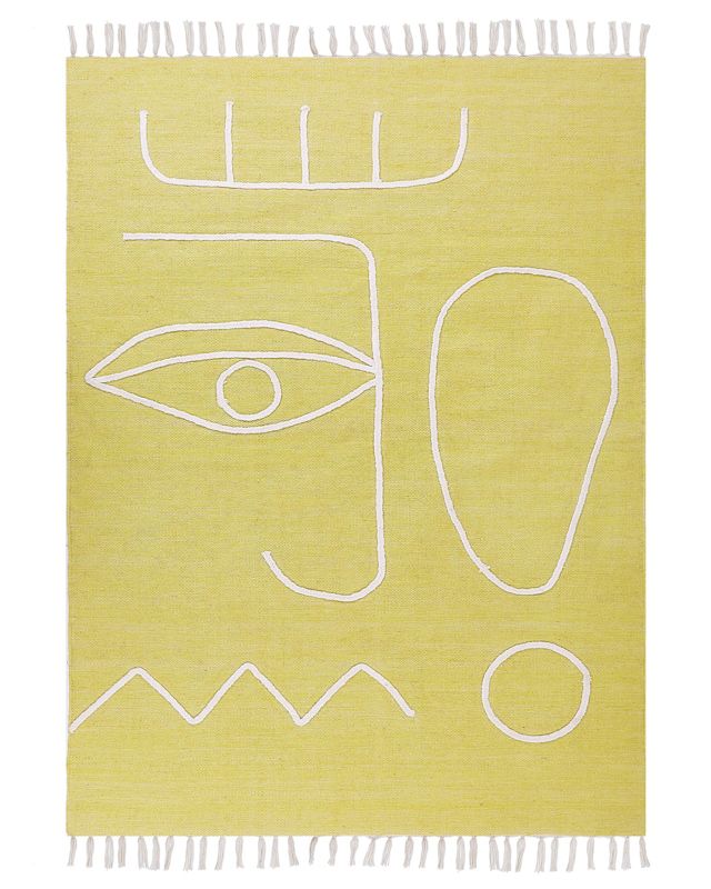 Dywan zewnętrzny 140 x 200 cm żółty Yavu 1 szt.