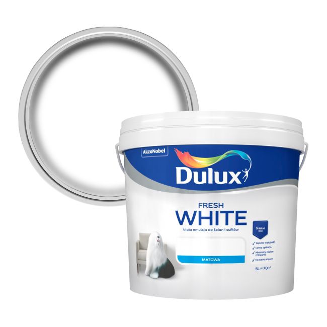 Farba Dulux Fresh White 5 l