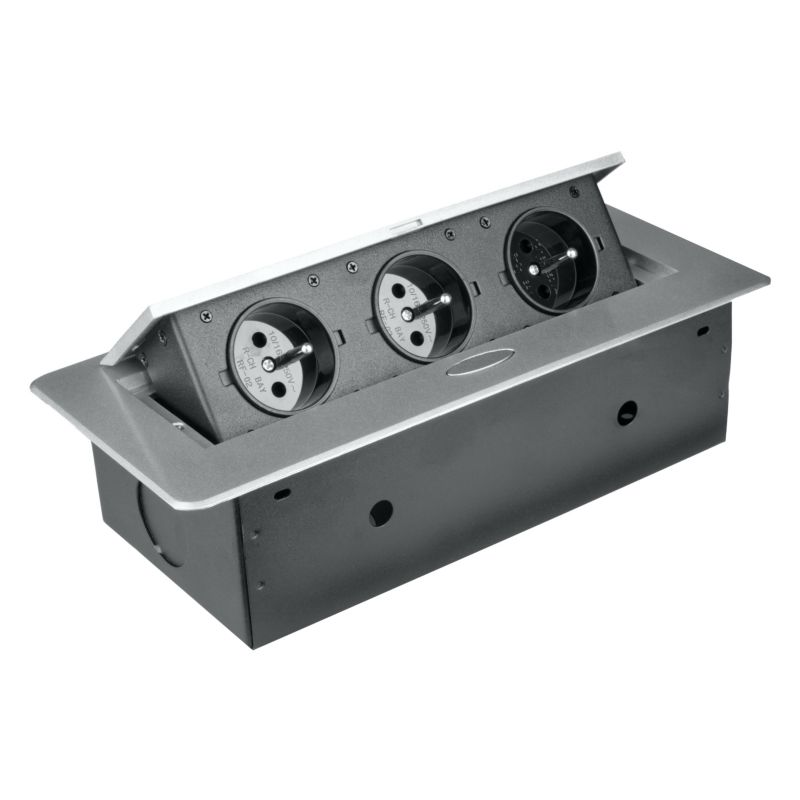 Przedłużacz blatowy DPM Solid 3 gniazda 26,6 x 11,9 cm z uziemieniem