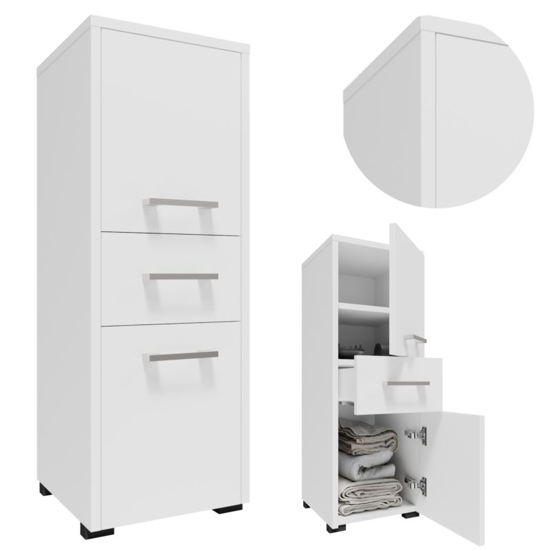 Szafka łazienkowa Matkam stojąca wisząca F2D1SBIA słupek biały 1 szt.