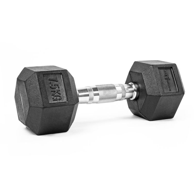 Hantla do ćwiczeń Pretorians o wadze 7,5 kg ciężarek ogumowany 1 szt.