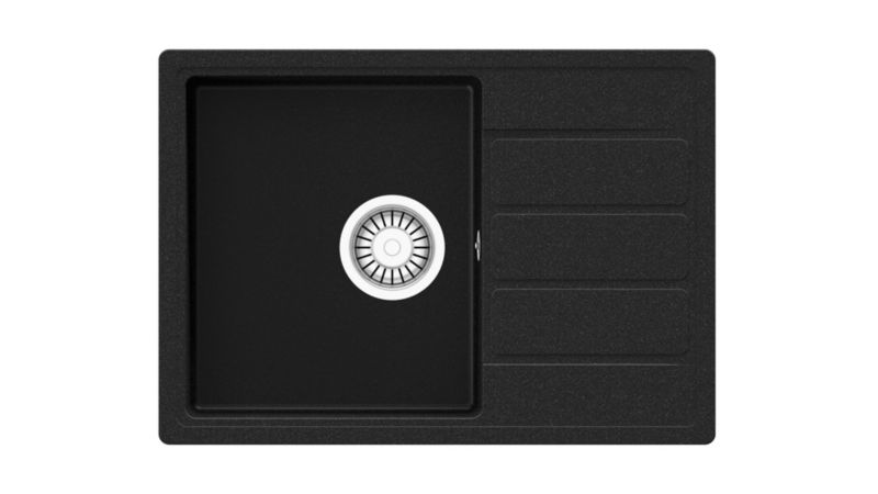 Zlewozmywak 1-komorowy Teka Comfor 45 S-TQ Onyx 62x44 cm, komplet odpływowy, odwracalny, 1 szt.