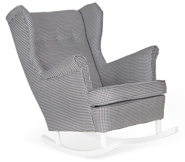 Fotel uszak do salonu bujany Family Meble ARI czarno biały 1szt