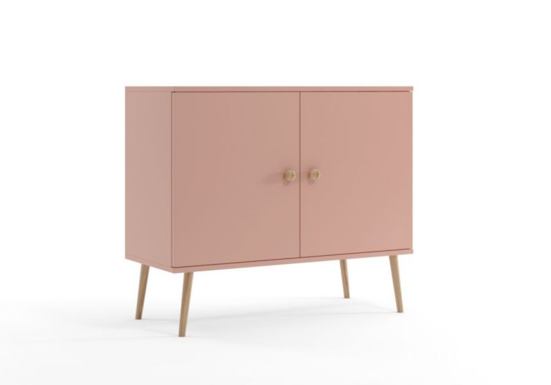 Komoda Melimeble LEBEL z drzwiczkami 100cm różowa 1 szt.
