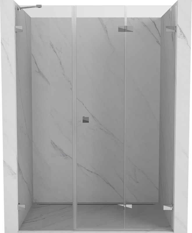 Drzwi prysznicowe składane Mexen Lunar-F chrom transparent 135x200 cm 836S-135-050-01-00-P 1 szt.
