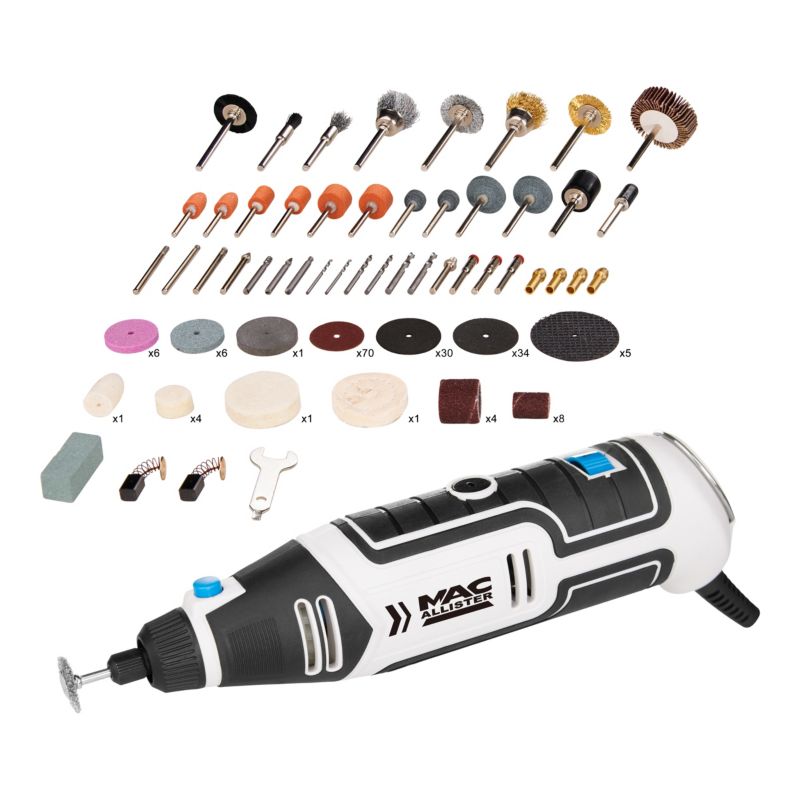Miniszlifierka MacAllister 130 W + 213 akcesoriów