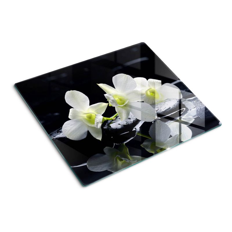 Deska szklana Tulup Kwiat Storczyk Biały 60x52 cm 1 szt.