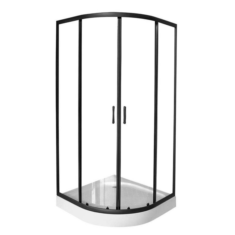 Kabina prysznicowa DURASAN DAKALI 80x80, niski brodzik, szkło transparentne, czarny mat 1 szt.