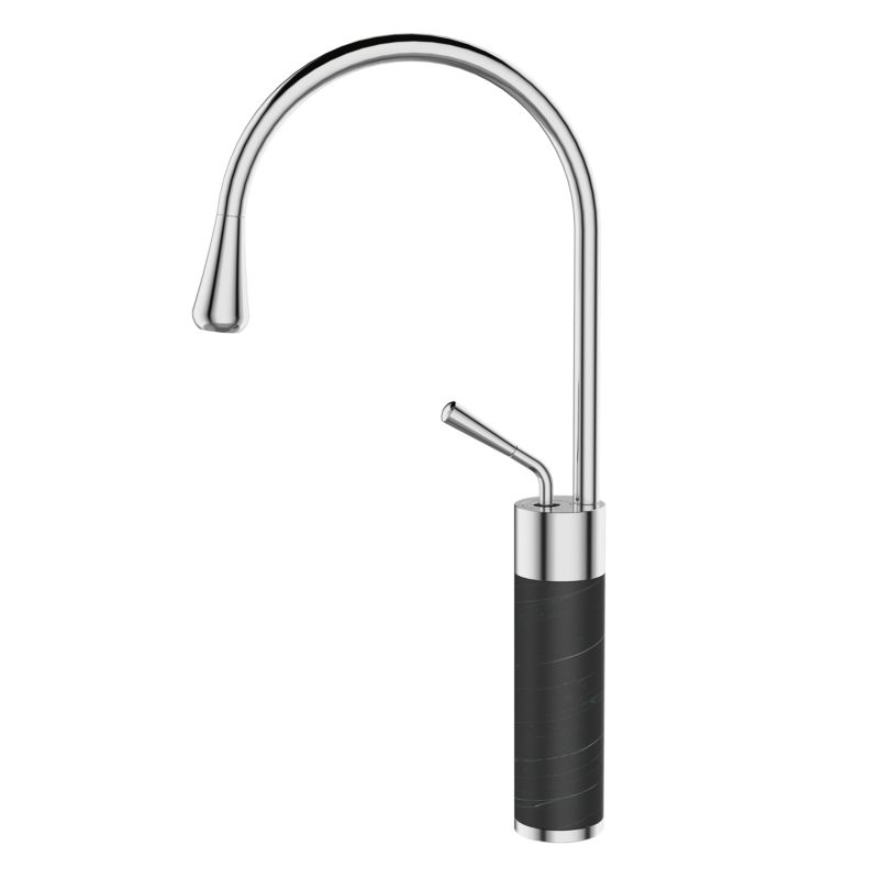 Bateria umywalkowa wysoka Invena Stone, kolor czarny/chrom 1szt