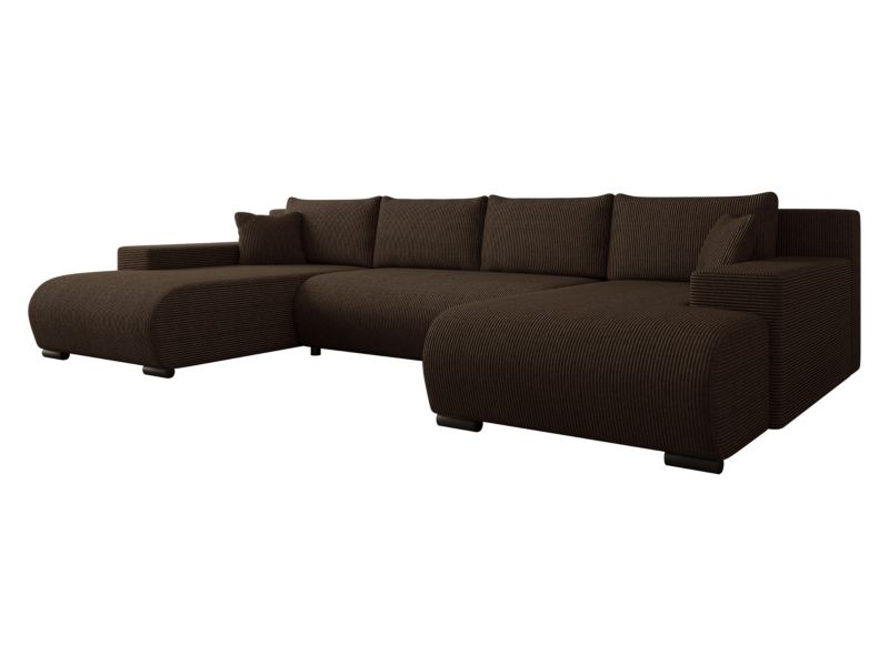 Narożnik z funkcją spania MIRJAN 24 Nojan U czekoladowy sztruks 1 szt.