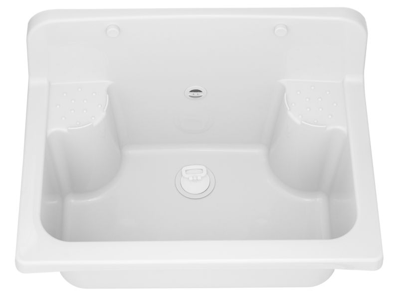 Zlew Gospodarczy Granitan Komora Pralnicza Loma Biała Syfon 1 szt.