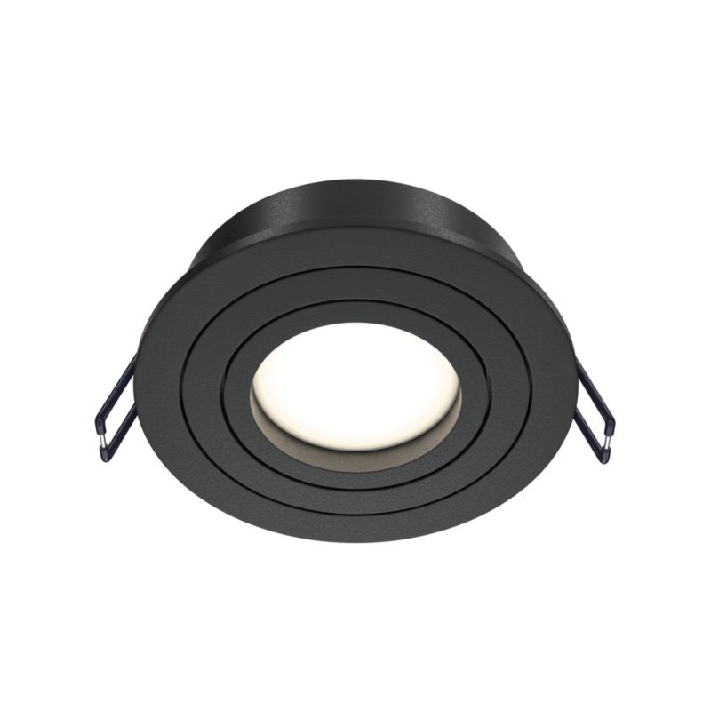 Oprawa sufitowa wpuszczana Maytoni Atom czarna 1 x GU10 x 50W IP20 wym: 2,5 x 9,2 x 9,2 cm okrągła - 1 szt.