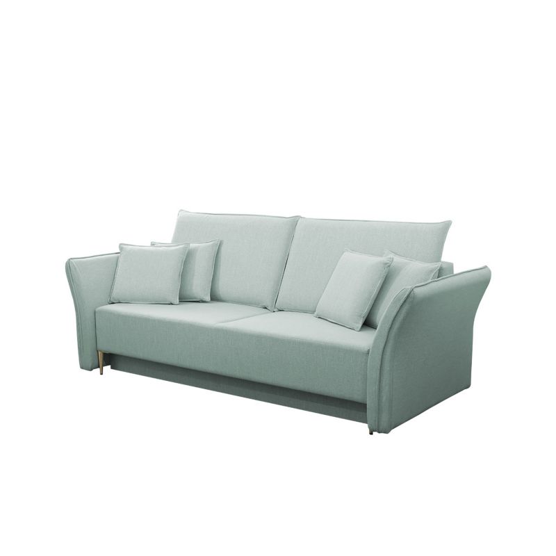 Sofa z funkcją spania MIRJAN 24 Bregi miętowy + złoty 1 szt.