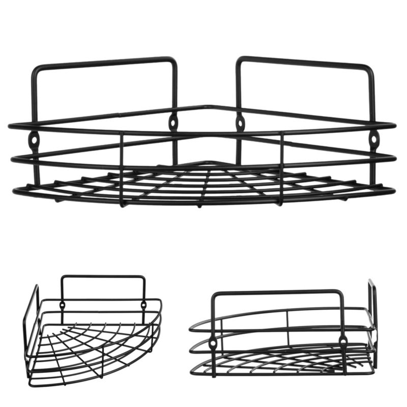 Półka Łazienkowa KADAX Pod Prysznic Wisząca Regał Czarna 1 Poziomowa metal Loft 1 szt.