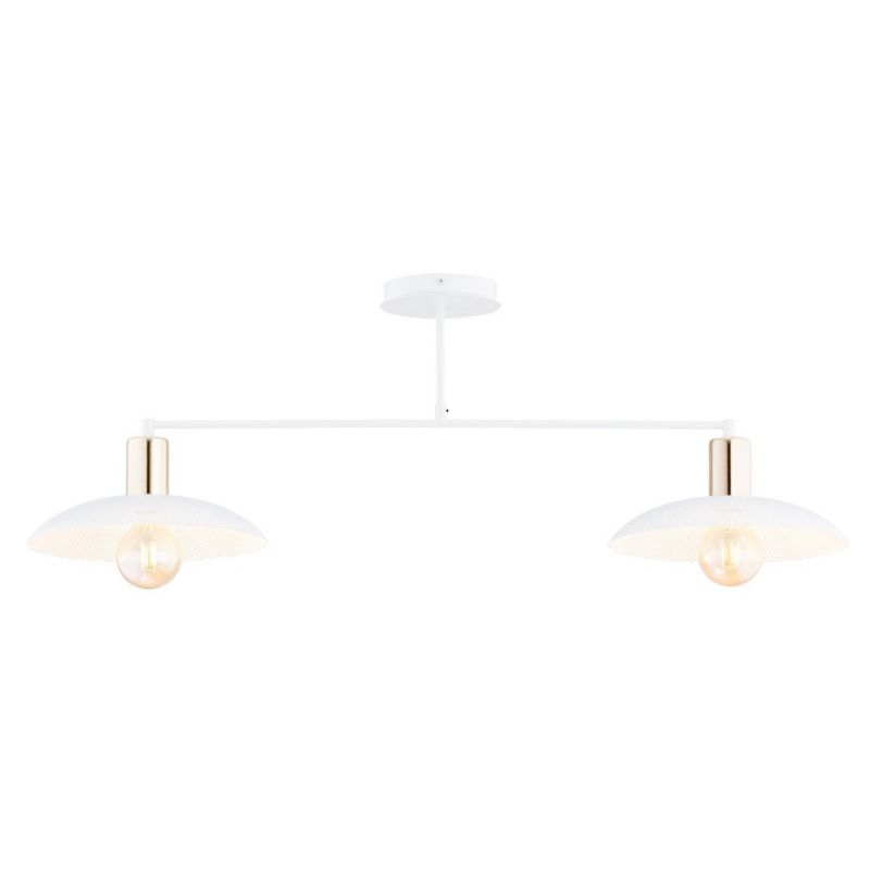 Lampa sufitowa Emibig Spirit biało-złota wym: 32 x 100 x 30 cm 2xE27 x 15W 1 szt.