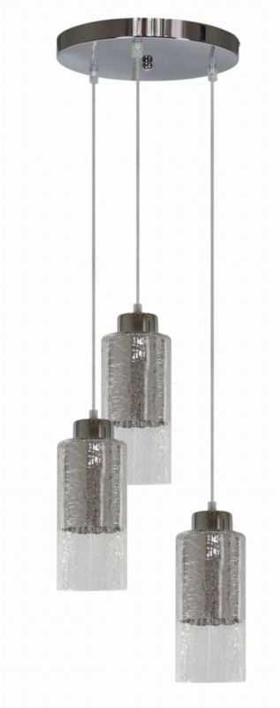 Lampa sufitowa Candellux Libano chromowana-srebrna wym: 125 x 40 x 40 cm 3xE27 x 60W 1 szt.