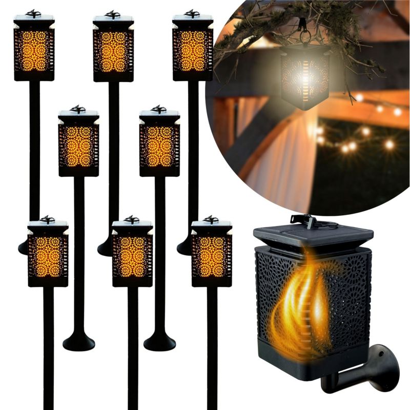 Lampa Solarna Ogrodowa Blixtar B-S-LAMP-LANTERN-8X Efetkt Płomienia 8 szt.