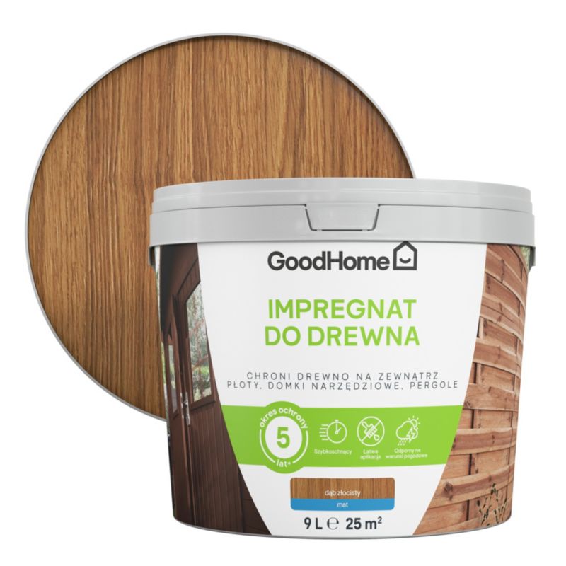 Impregnat do drewna GoodHome dąb złocisty 10 l
