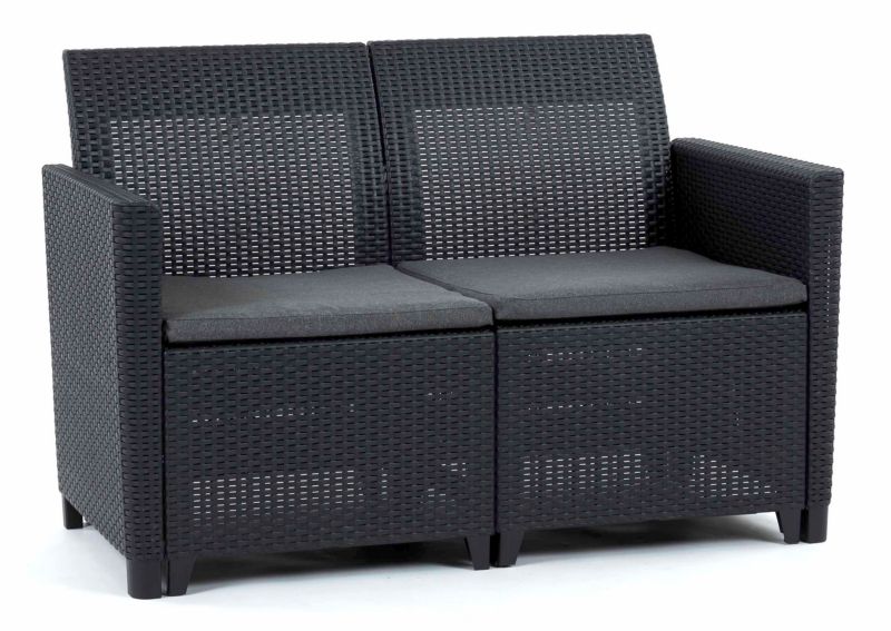 Sofa ogrodowa Keter MARIE 2-osobowa 113x65x74cm Grafitowa 1 szt.