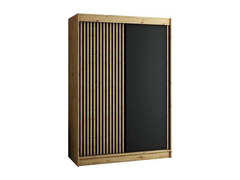 Szafa przesuwna Garderoba Abiks Lamelo 150 artisan + czarny 1 szt.