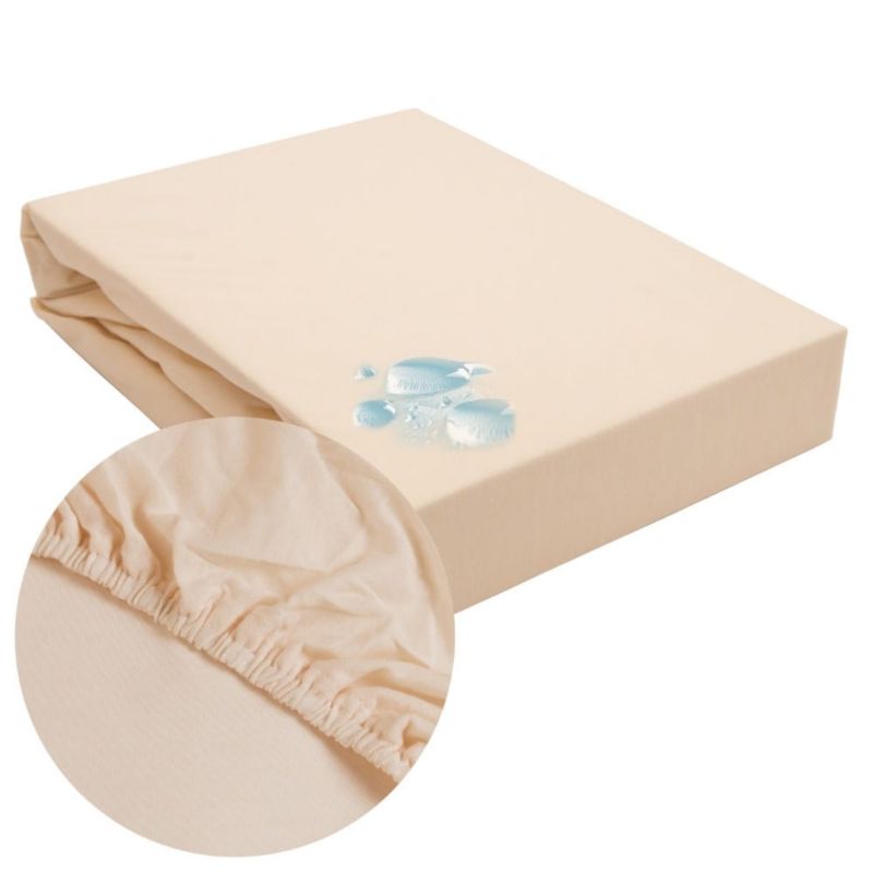 Prześcieradło ochronne Darymex wodoodporne z gumką 2w1, rozmiar 200x220 SG kolor beż 1 szt.