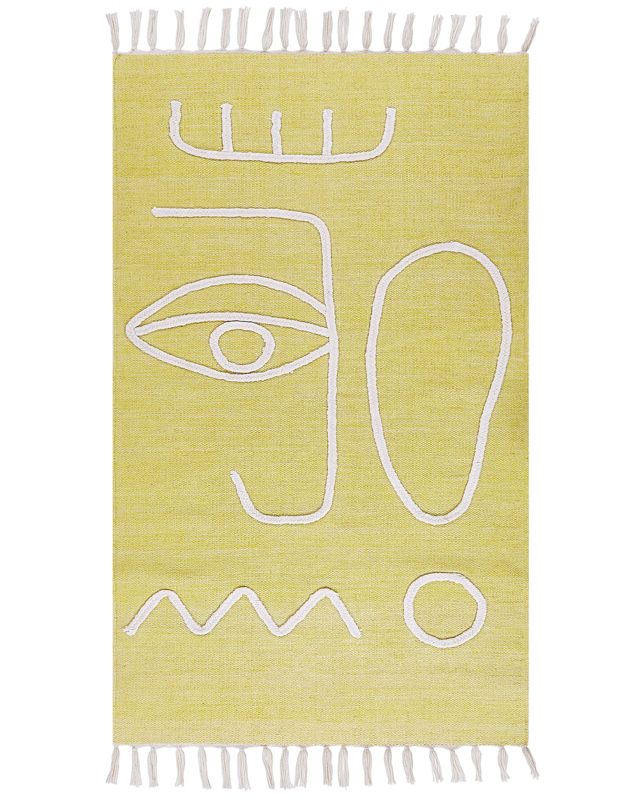 Dywan zewnętrzny 80 x 150 cm żółty Yavu 1 szt.