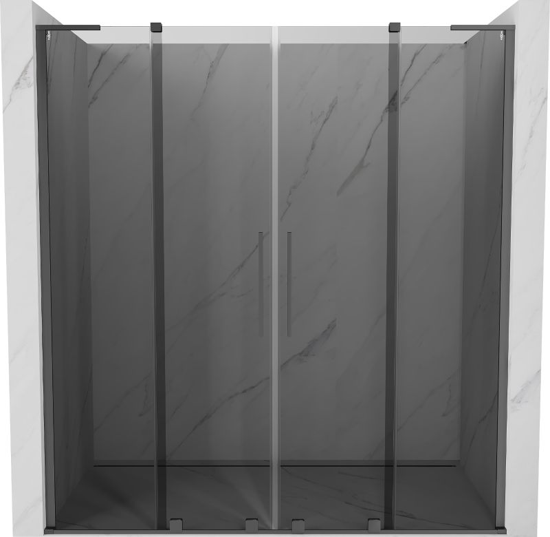 Drzwi prysznicowe przesuwne Mexen Velar L grafit gun metal 180x200 cm 1 szt.