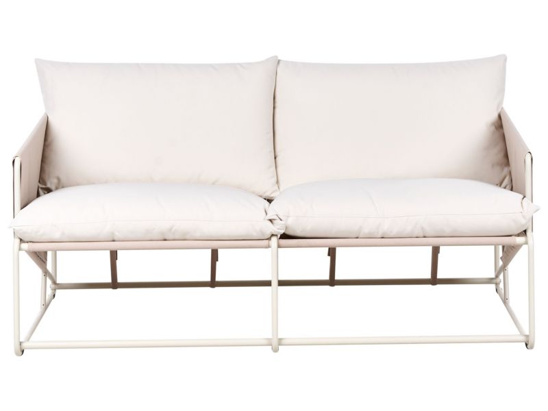 Sofa ogrodowa dla 2 osób Ponte Metal Beżowoszary 1 szt.