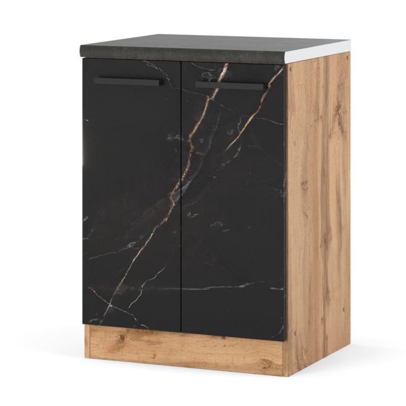 Szafka Kuchenna Hurtownia-Mebli Stojąca Blanka dolna D60 60cm Dąb Wotan San Sebastian 60x47x85 cm 1szt.