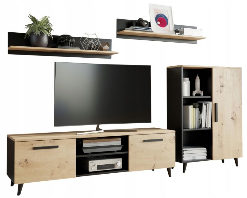 Meblościanka Matkam OSLO Per czarny-artisan 1 szt.