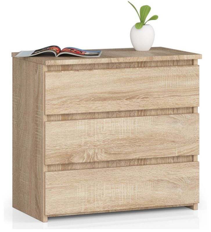 Szafka nocna Akord CL3 Dąb Sonoma 60 cm 3 szuflady kolor Dąb Sonoma mat 60x35x57 cm 1 szt.