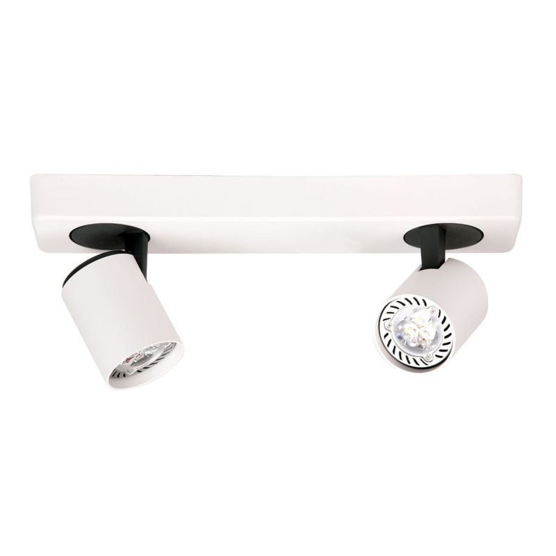 Reflektor spot Italux Elvira biało-czarny 2 x GU10 x 25W IP20 wym: 32 x 7 cm - 1 szt.