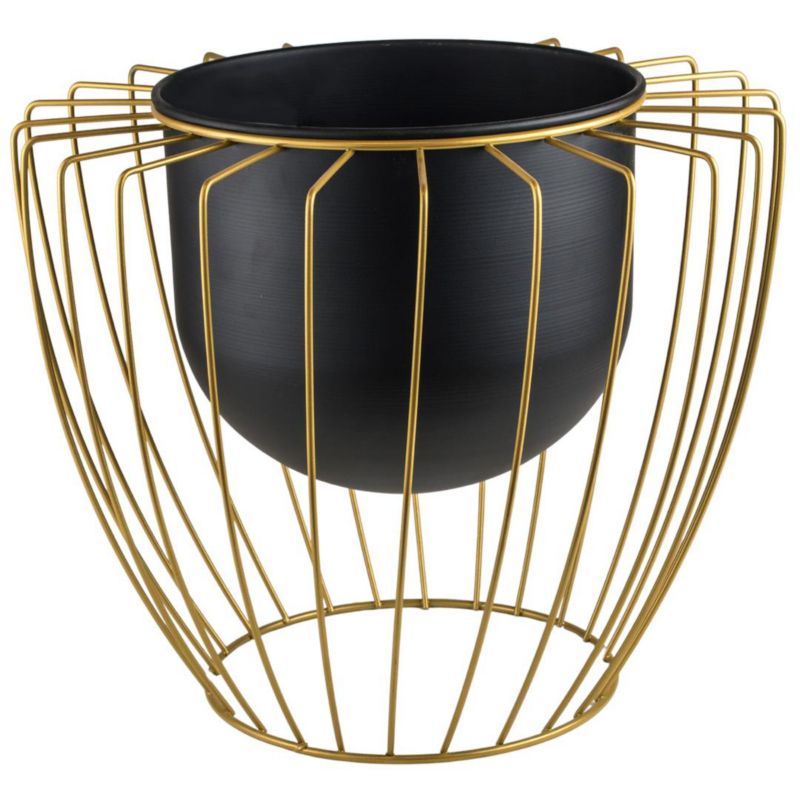 Osłonka doniczki Swen L Direct Home &Garden czarno-złota 22x30,5 cm 1 szt.